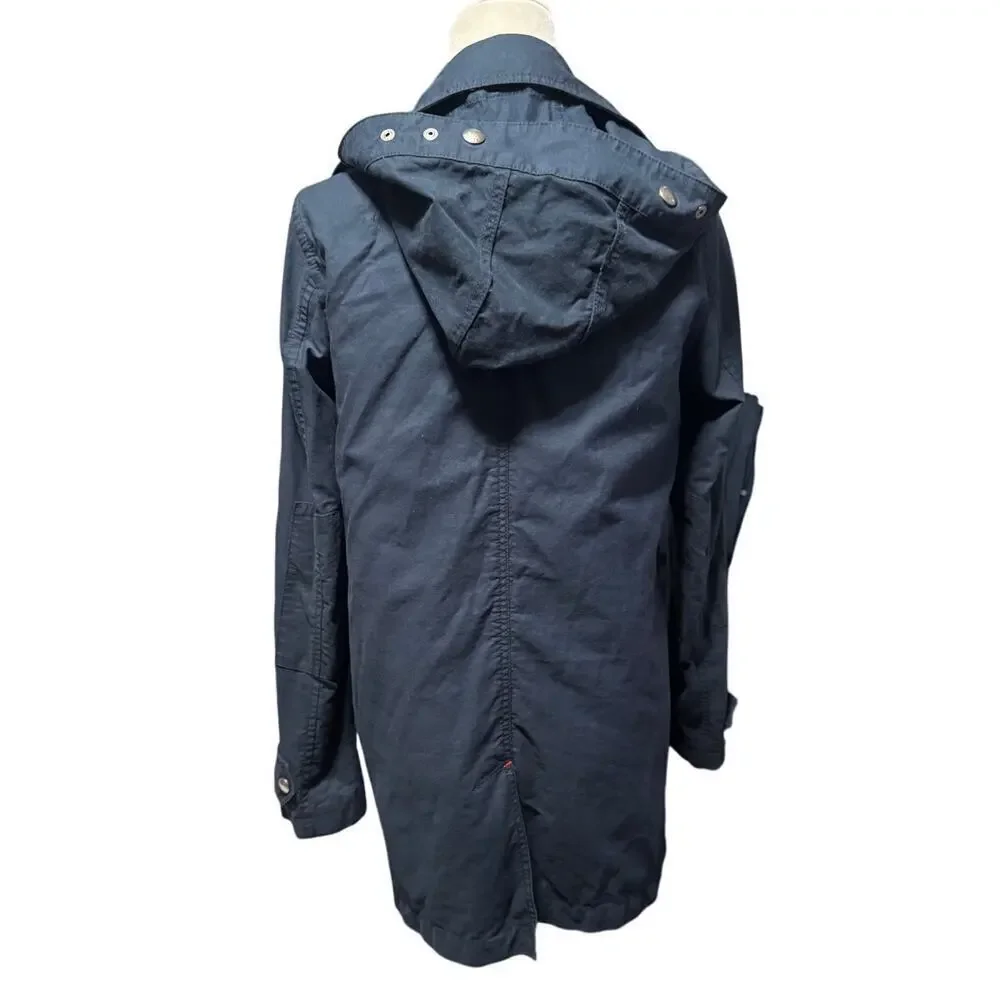 Tommy Hilfiger Navy Toggle Coat w/ Removable Lining & Hood Sz S Nautical Preppy